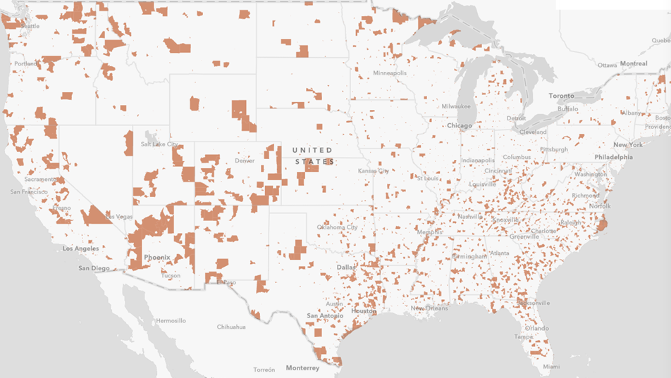 United States Qualified Opportunity Zone Map